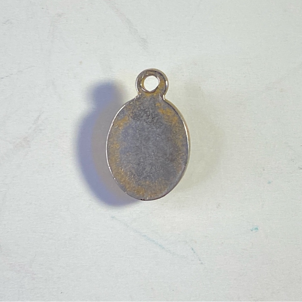 Dainty vintage tiger’s eye oval pendant 1970s - Picture 2 of 6